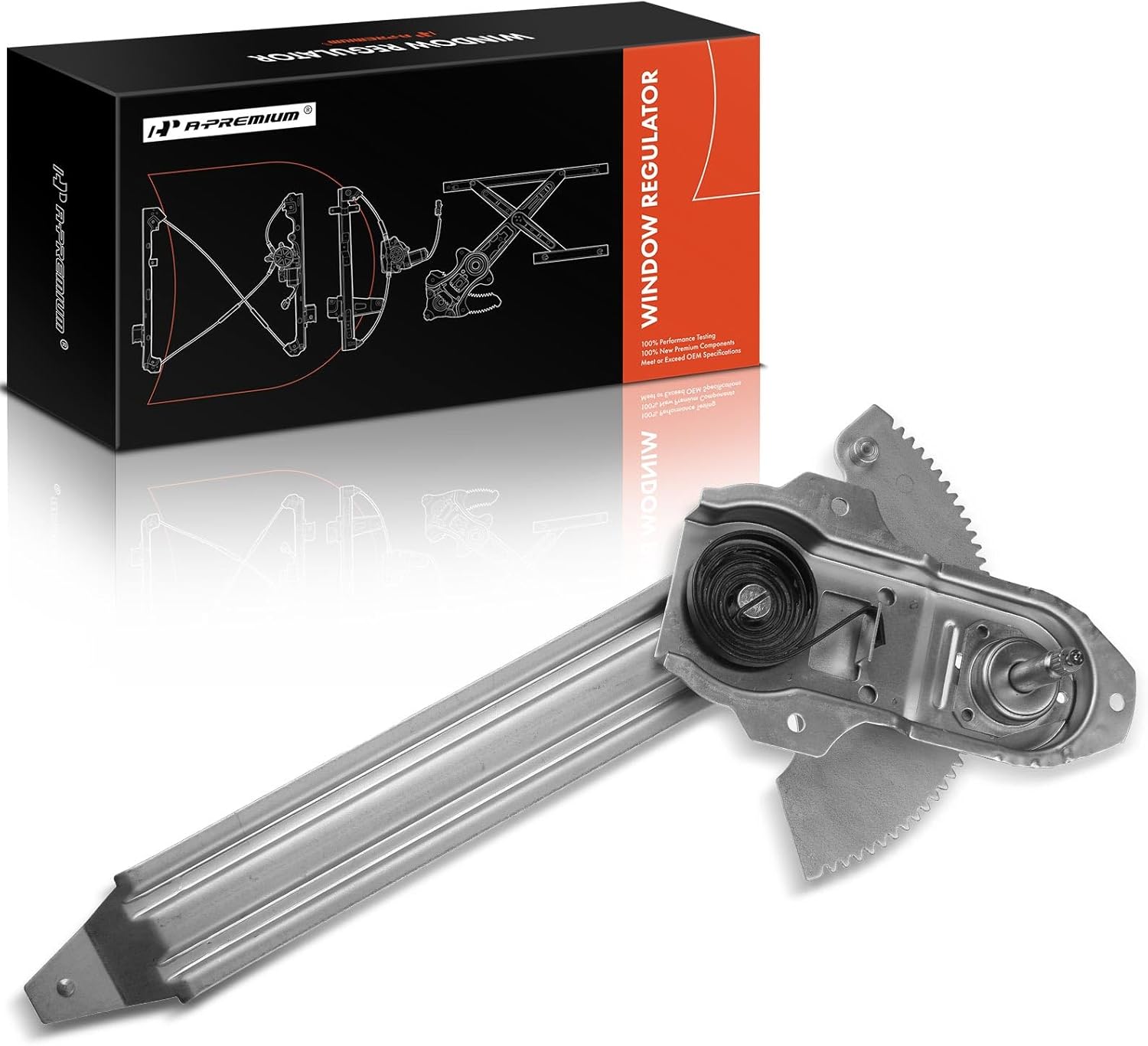 A-Premium Manual Window Regulator Front Passenger Side Compatible with Ford F-100 F-150 F-250 F-350 1975-1979 F-500 1975-1977 Front Right Passenger Side, Without Motor