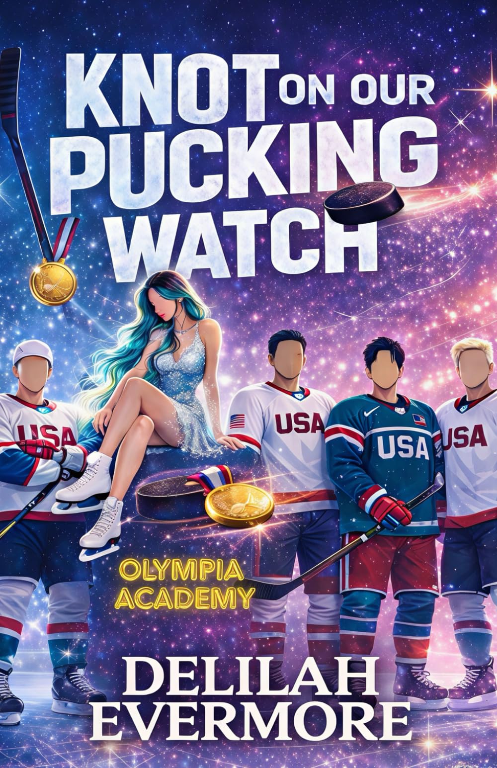 Knot On Our Pucking Watch: A Cozy Olympic Hockey Omegaverse (Olympia Academy)