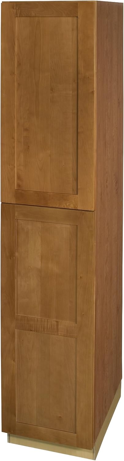 U182496R-4T-HCN Hawthorne Right Hand Maple Cabinet, 18-Inch Wide by 96-Inch High