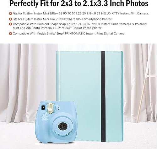 Miniatura 6 de Paquete de 2 álbumes de fotos de 432 bolsillos para cámara instantánea Fujifilm Instax Mini, cámara Polaroid, para cámara instantánea Fujifilm
