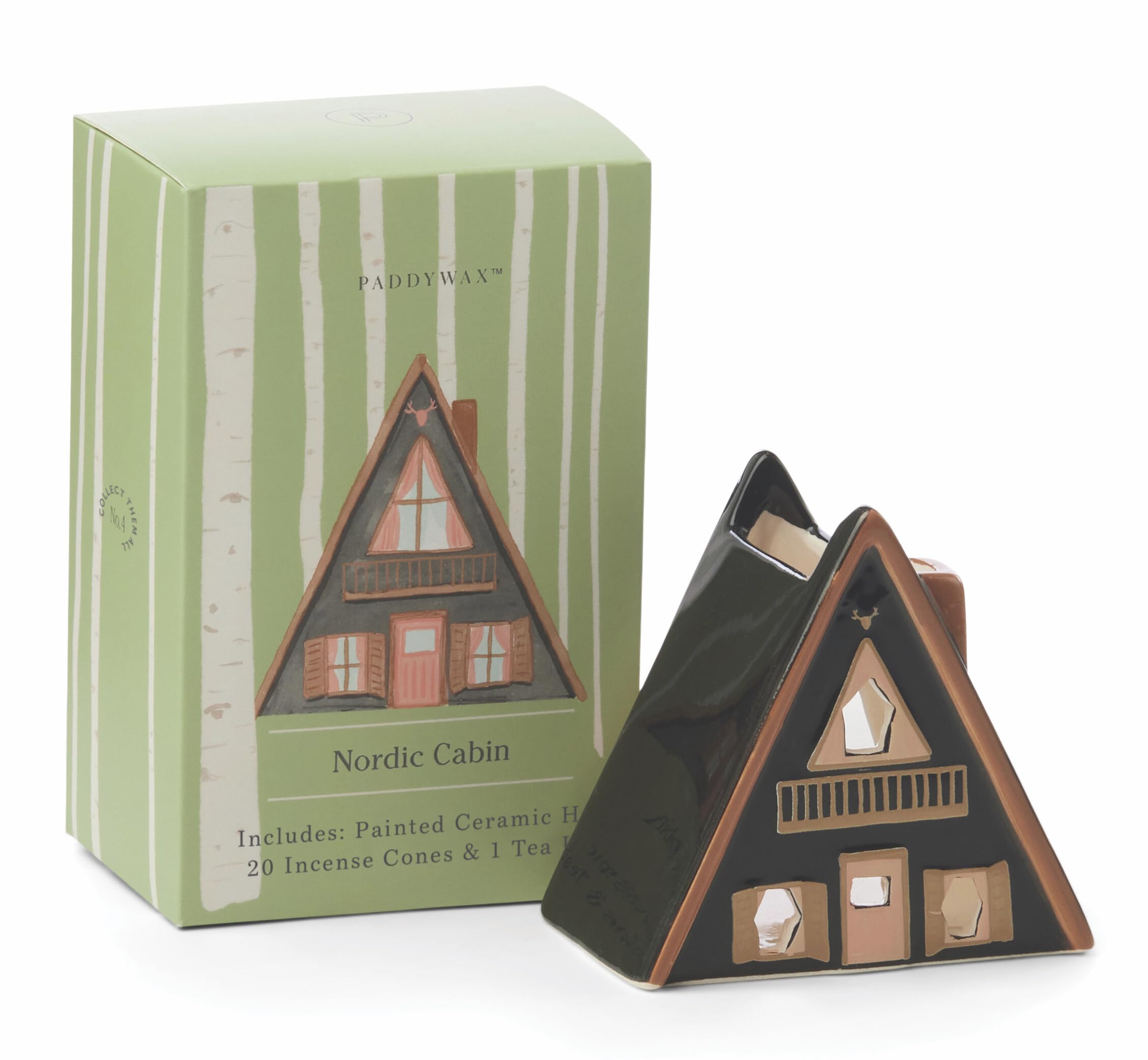 Paddywax Ceramic Houses Nordic Cabin Gift Set