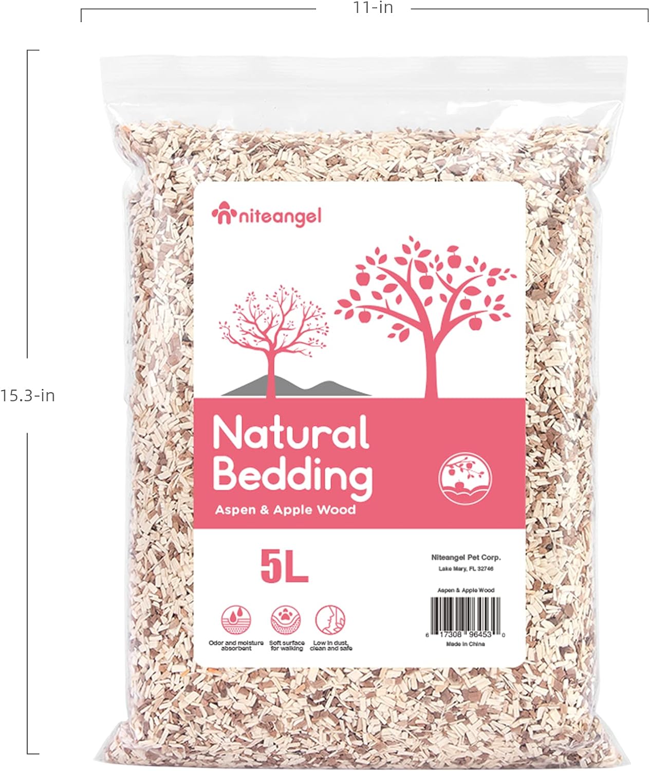 Niteangel Natural & Soft Hamster Bedding for Syrian Dwarf Hamsters Gerbils Mice Degus Bunny or Other Small-Sized Pet