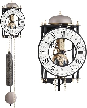 Hermle Classic 8-Day Chain-Driven Wall Clock with Bell Strike on Hour-70503-000701