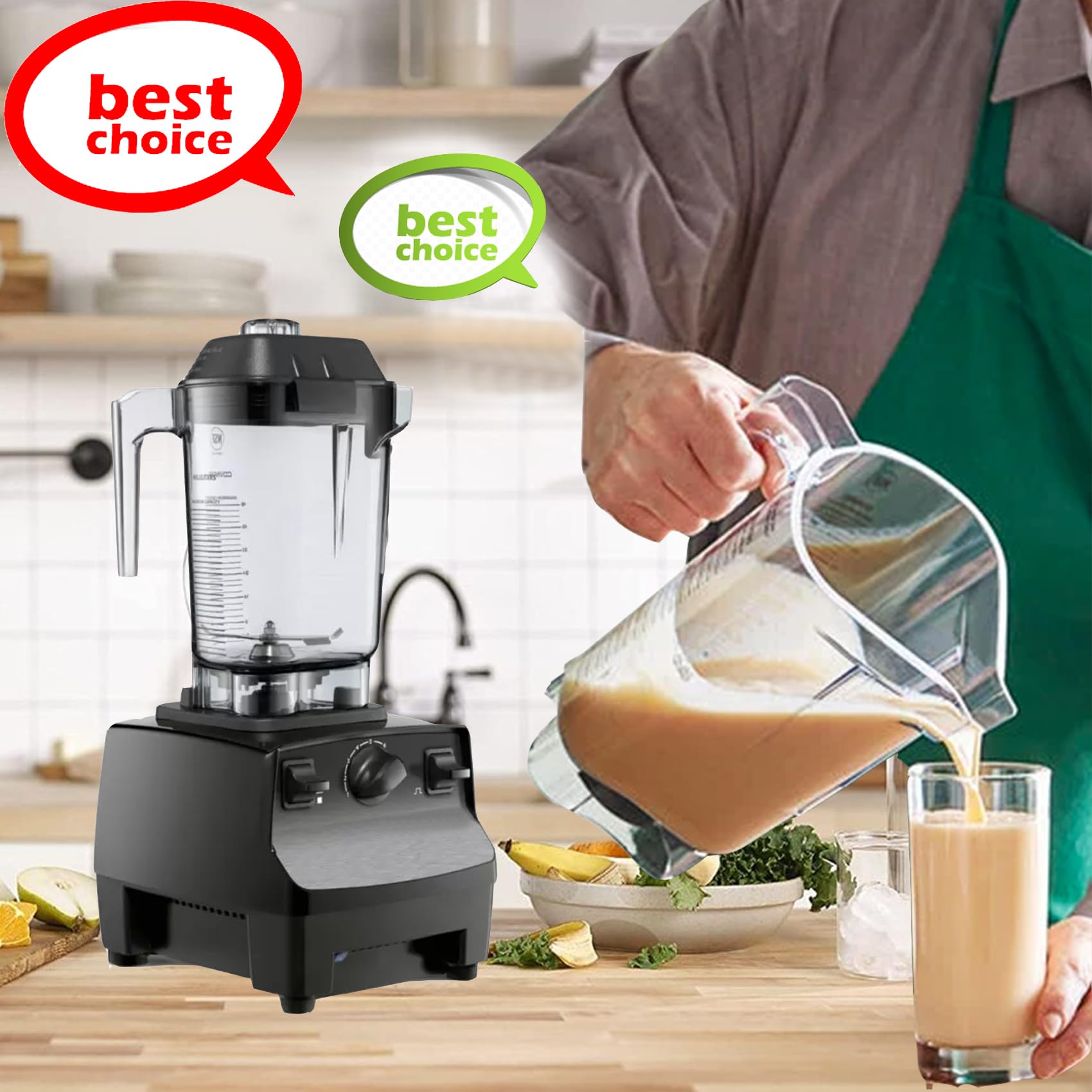 Blender Pitcher 48oz, Fit for Vitamix Quiet One VM0145 VM0100A 36019 16016 15978 Advance Drink Machine Commercial Touch Bar Boss etc, For Vitamix Blender Pitcher Container Jar Cup,5 Years Warranty - Image 7