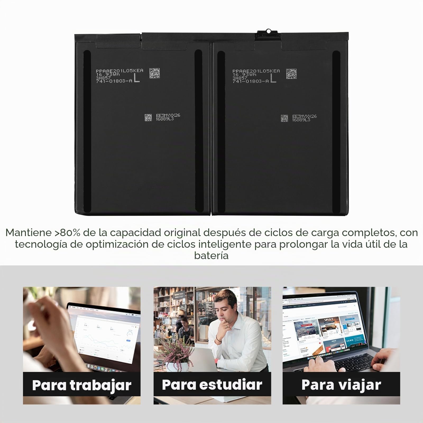 K KYUER A1484 Tablet Batería para iPad 5 6 7 8 9 5th 6th 7th 8th 9th Gen A1822 A1823 A1893 A1954 A2197 A2198 A2199 A2200 A2428 A2429 A2430 A2602 A2603 A2604 A2605 Air 1 1st Gen 2013 A1474 A1475 A1476
