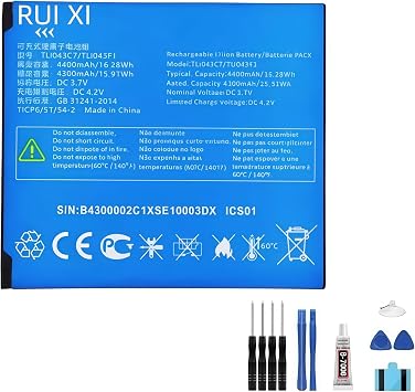 RUI XI  Alcatel Linkzone 2 Wi-Fi Hotspot MW43TM21 ee120 CAB4300004C1 4400mAh 3.7V TLI043C7 TLi043F1