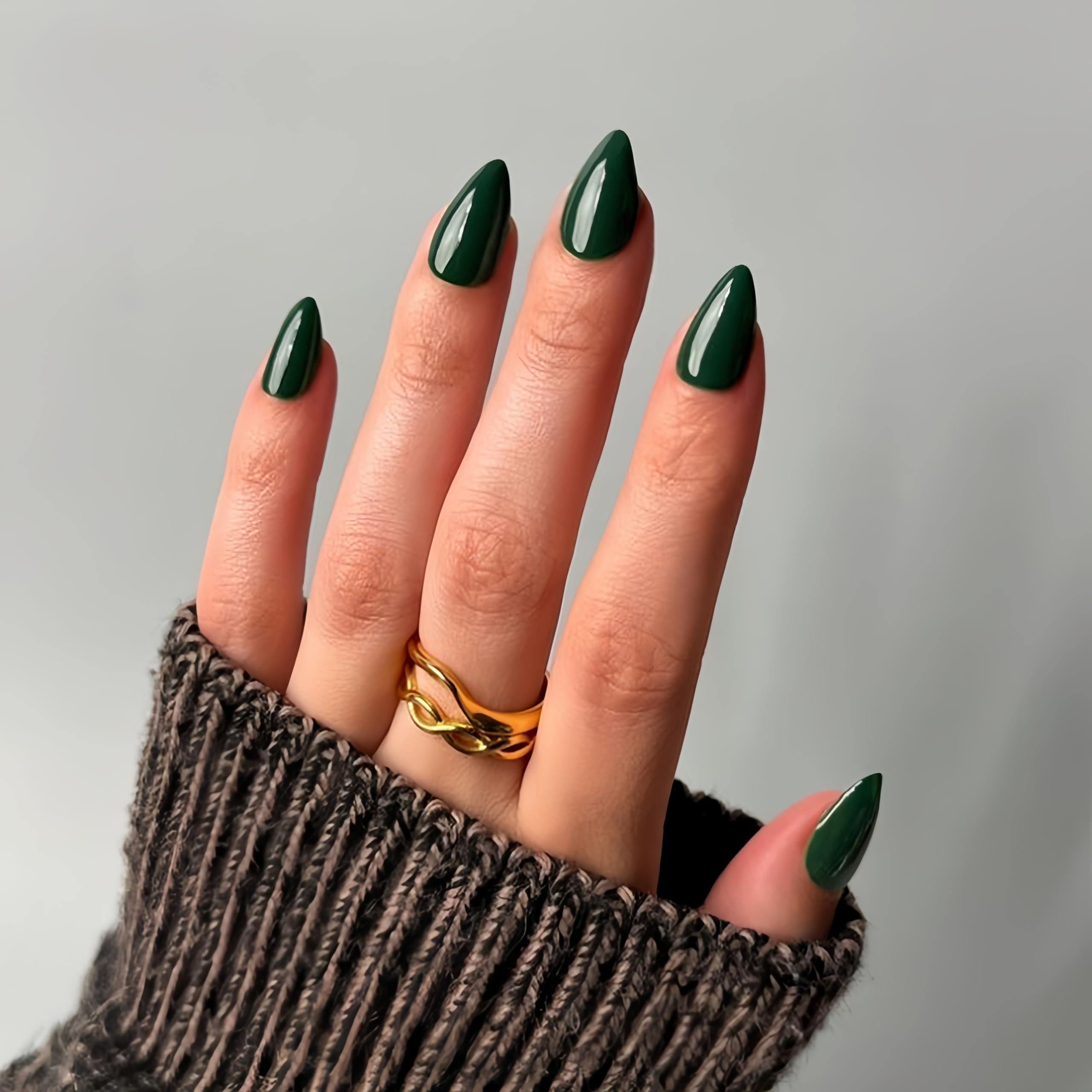 Amazon.com: Emerald Green Nails Press on, Press on Nails Short