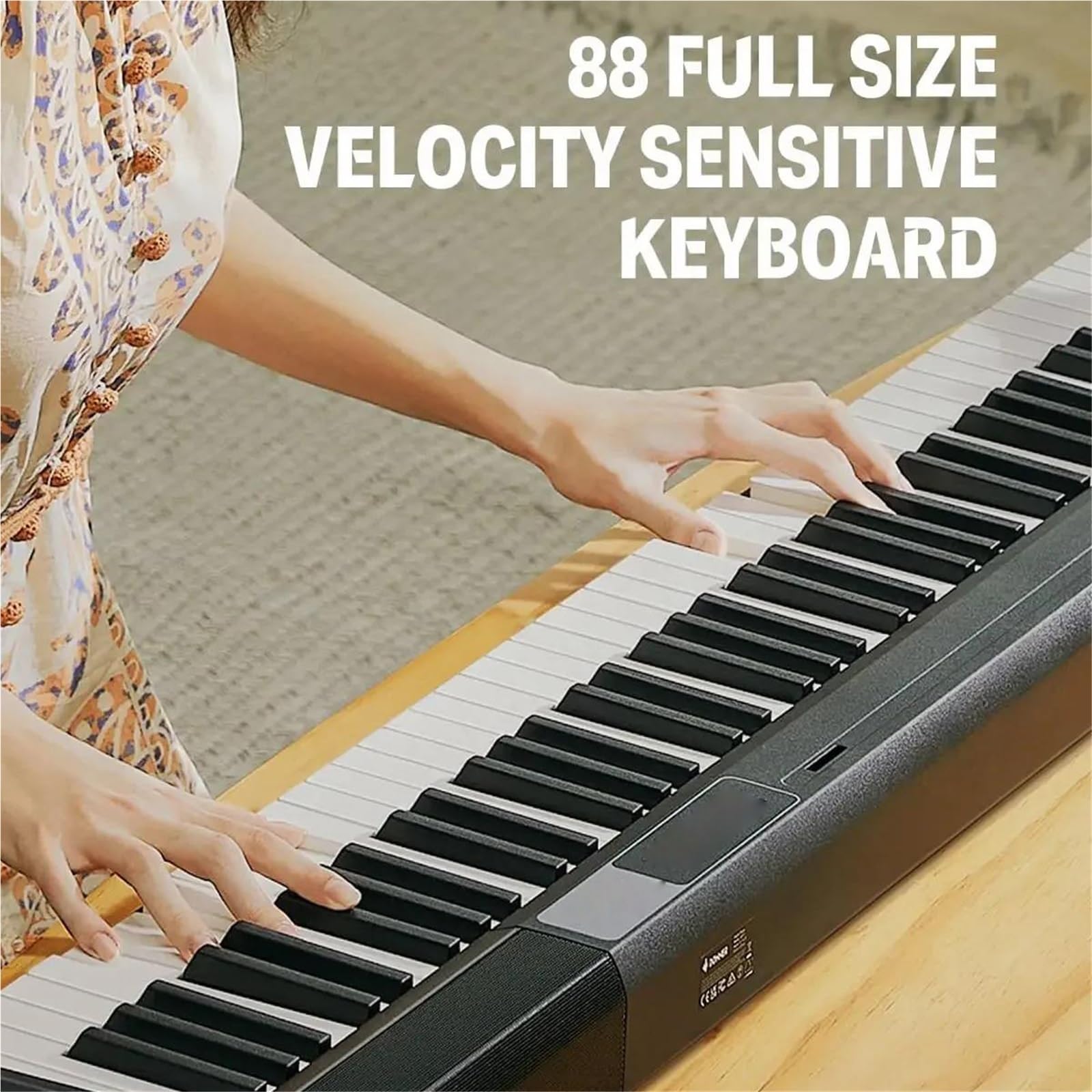 Tastiera Elettronica Tastiera 88 Tasti Tastiera Digitale Per Principianti Pianoforte Tasti Sensibili Alla Velocità Pianoforte Elettrico Portatile Con Supporto Sust