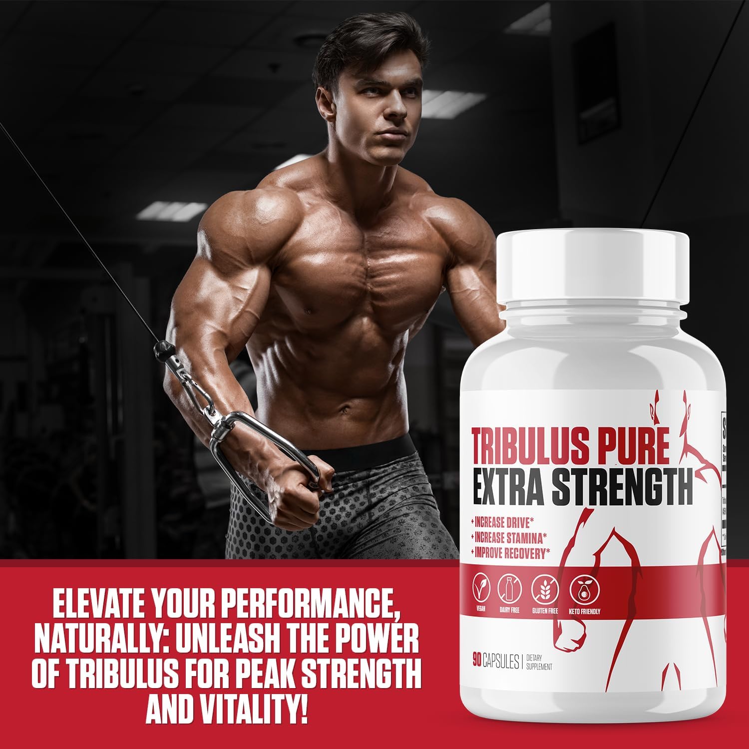 Férfiaknak :: Tribulus Extract Ultra Strong Formula Capsules For Strength, Endurance, Libido - Foto 6