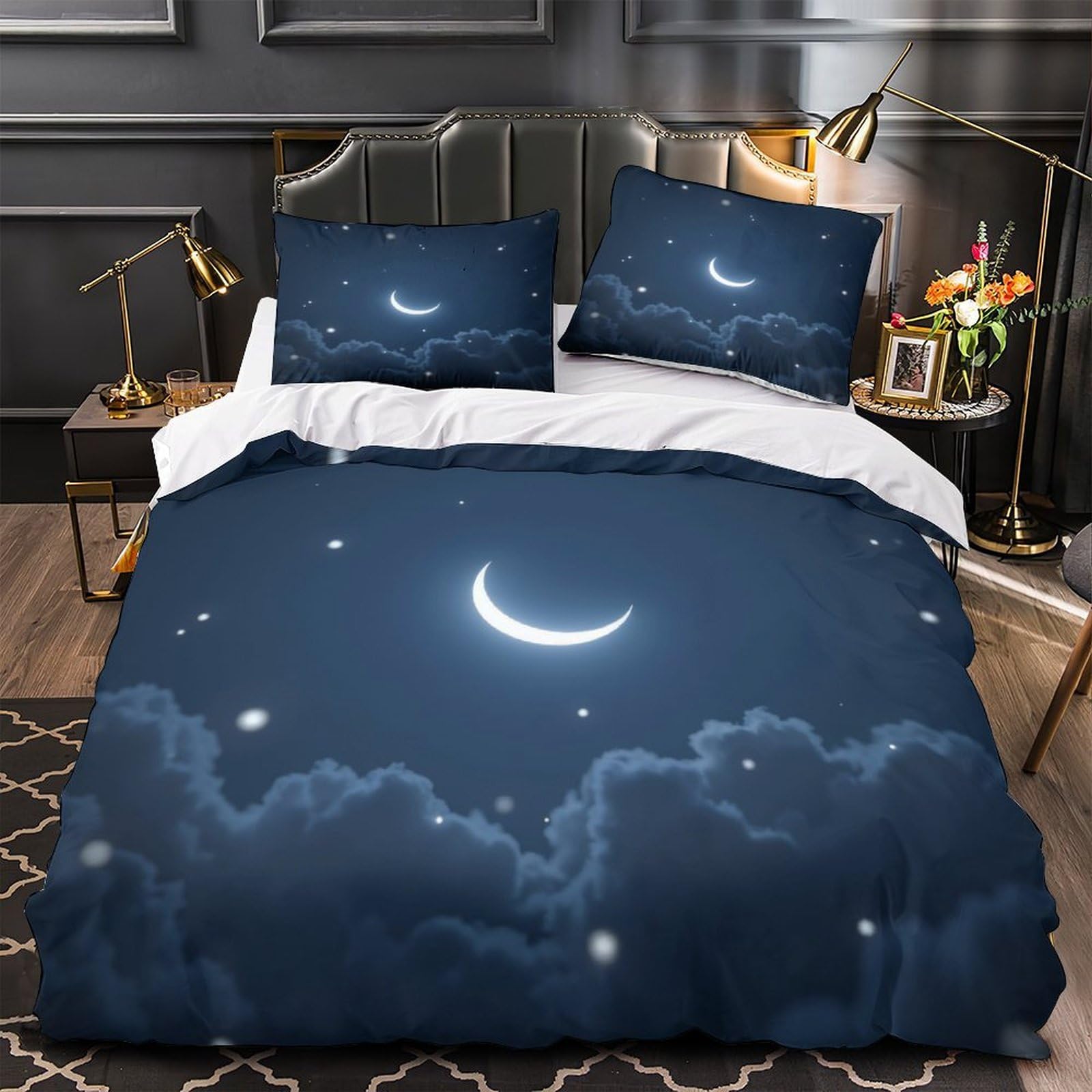Housse de couette 3D ultra douce en microfibre résistante avec zip
