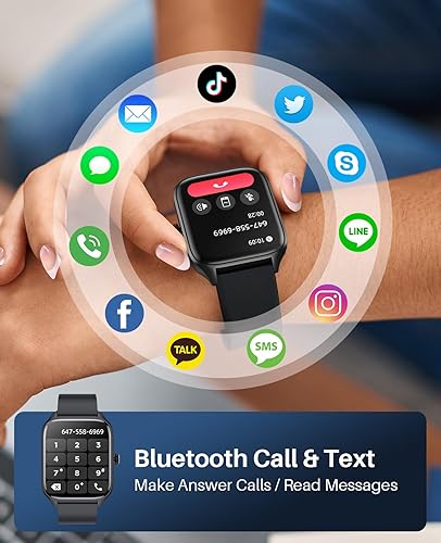 Miniatura 4 de SOUYIE Smart Watch for Men Women, Infrared True Blood Oxygen Monitor, 1.96" HD Smartwatch with Heart Rate, Blood Pressure, Sleep, IP67 Waterproof