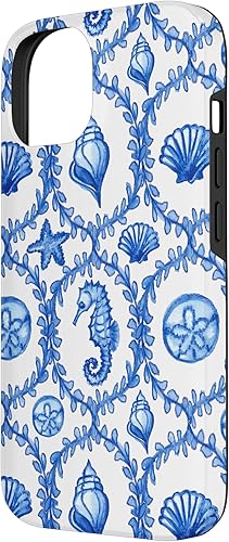 Miniatura 5 de Funda para iPhone 1212 Pro Coastal Granddaughter Blue Shells Starfish Seahorse Preppy
