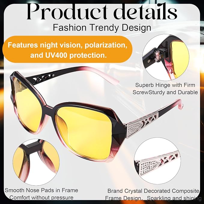 Gafas de sol grandes para mujer DragonflyDreams 4 unidades miniatura 4