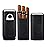 COOL KNIGHT Leather Cigar Case - Cedar Wood Lining Travel Humidors for Cigars - Cigar Accessories Include Stainless Steel Cigar Cutter - Cigar Gift Box for Cigar Lovers (Black)