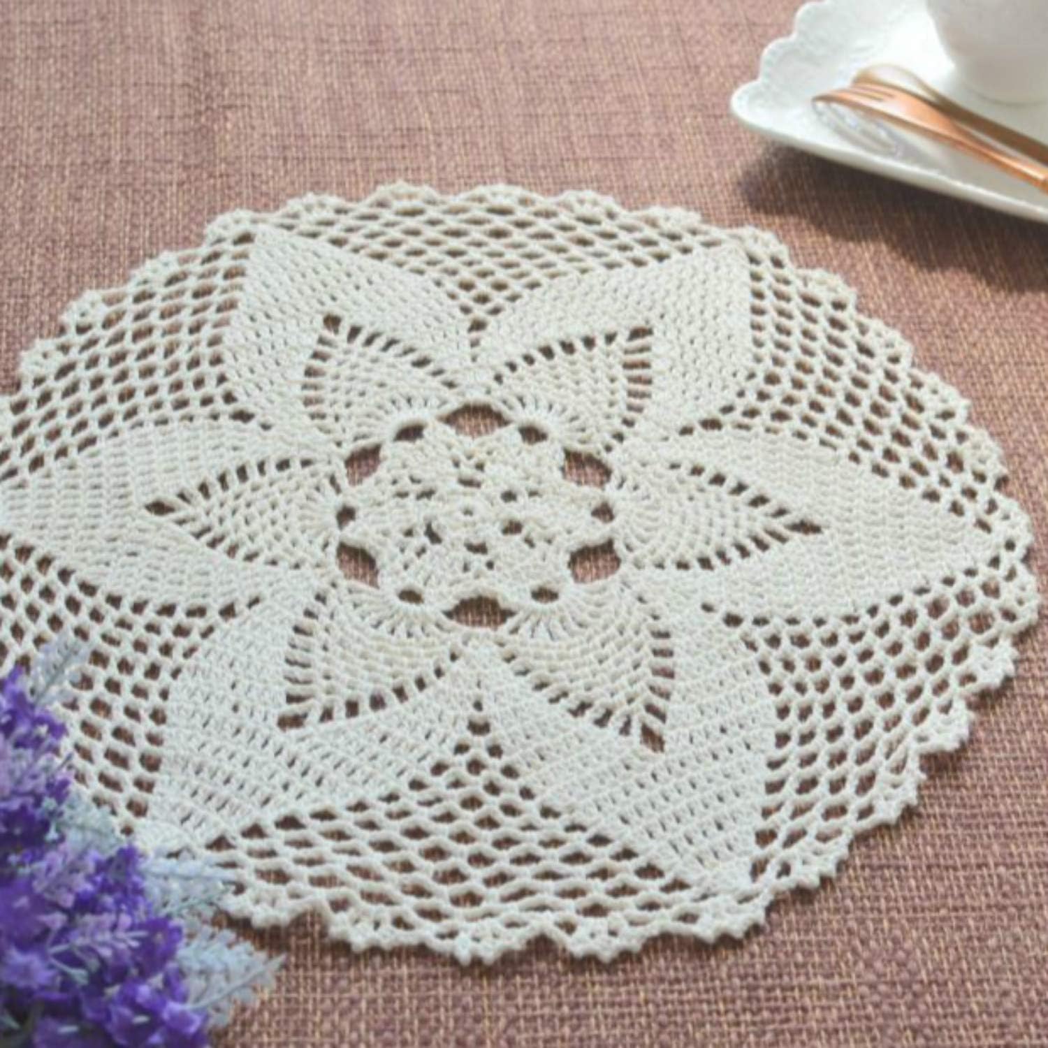 Black Doilies For Dressers And End Tables, Doilies Cloth