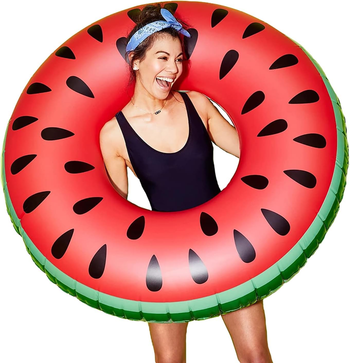 ISEAU Inflatable Swimming Pool Floating Ring Cool Design and Shaped Swimming Pool Tube for Adults Big Size Inflatable Pool Float Tube Circle Summer Water Toys Air Mattress (Watermelon Ring) (B0DG5WXQXX) Amazon Price History, Amazon Price Tracker