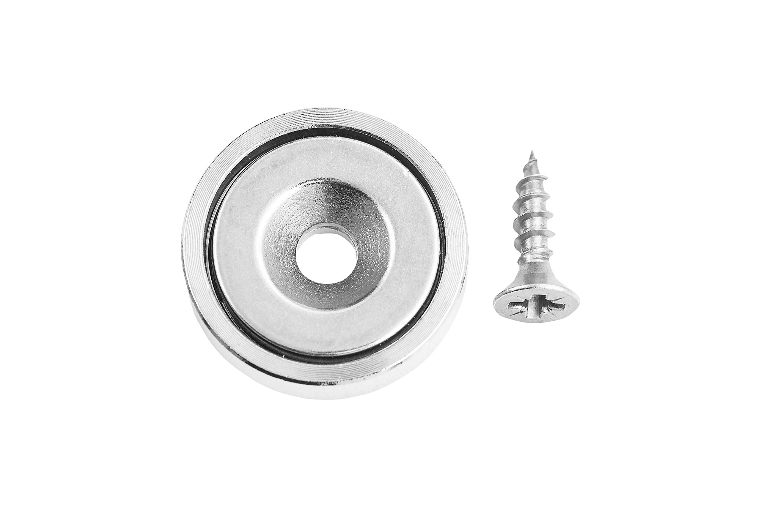 Connex DYM7100011 - Imán de neodimio (16 mm de diámetro, 3,5 mm de altura, 7,5 kg de fuerza (con tornillo)