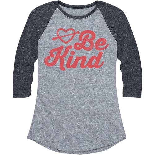 Instant Message - Be Kind - Women's Raglan Graphic T-Shirt