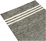 Crafted Yoga Exercise Mat Topper | Versatile Workout Mats for Pilates, Yoga & Fitness | Environmentally Friendly | Premium Cotton Weave | Size: 2’ x 6’ | Charcoal' - Chakrik