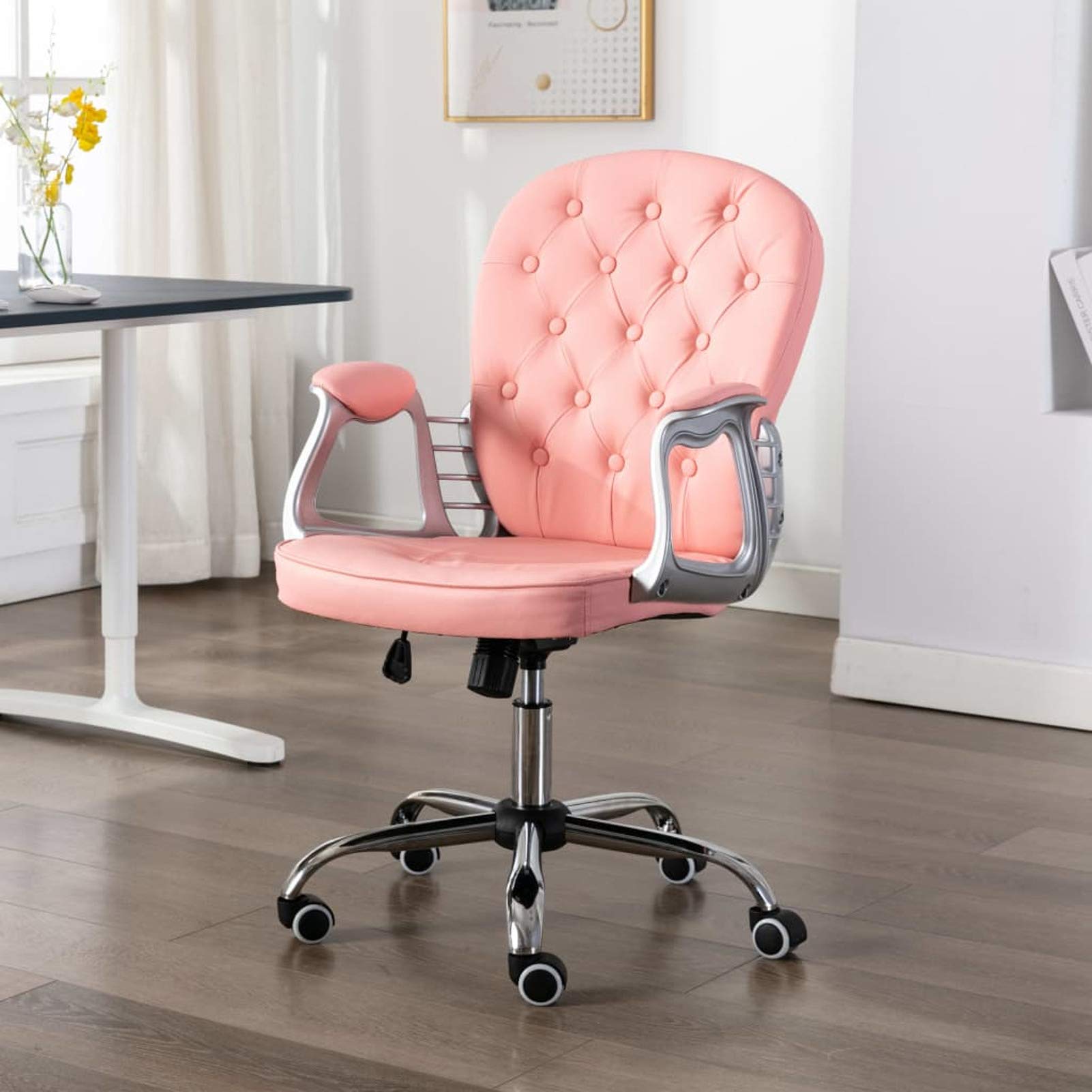 Homgoday Mobilier de bureau pivotant en simili cuir, décoration de meubles, meubles d'intérieur/extérieur pour salon bureau