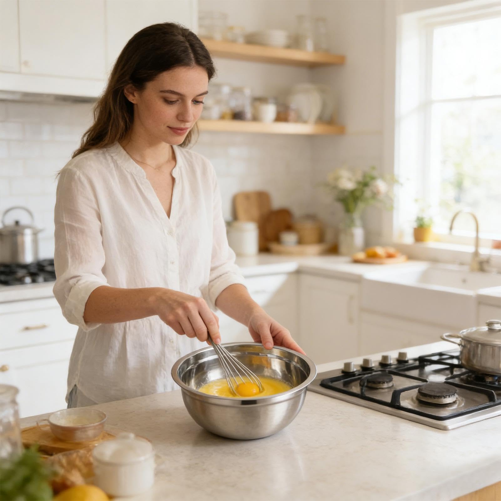 Generico Schüssel-Set mit Deckeln | 0,7–4,5 Qt stapelbar, Silber, Silikonbasis | Salat, Küche, Zubereitung von Lebensmitteln |, Meal Prep für Küche zu Hause