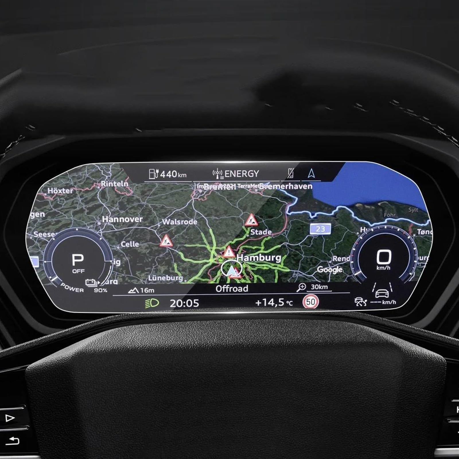 Ochraniacz ekranu ze szkła hartowanego Carplay do Q4 2020-2023 (21-23 Speed