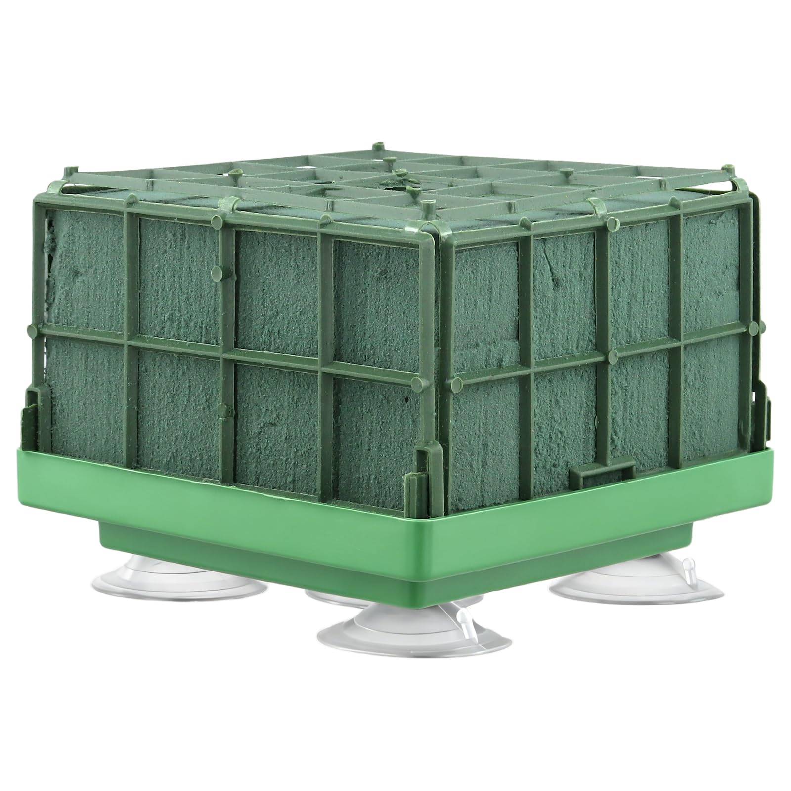 MOUYAT 12 blocchi in schiuma per fiori, gabbie quadrate in schiuma floreale con ventose, 10,2 x 10,2 x 7,6 cm, in schiuma per composizioni floreali, centrotavola per matrimoni, decorazioni per la casa