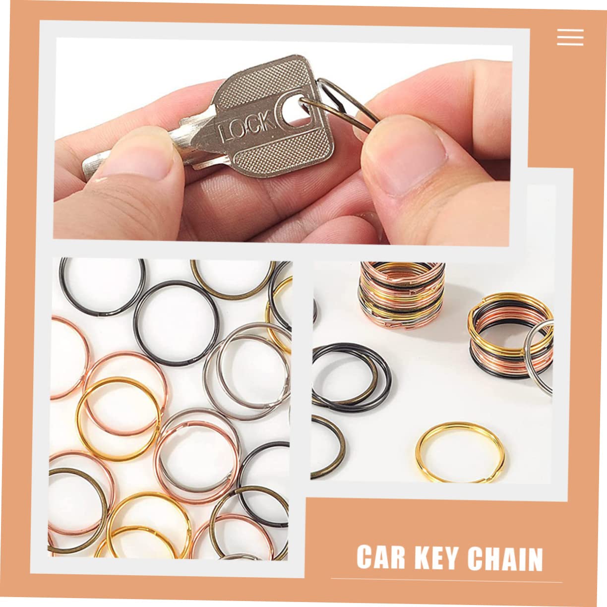 OSALADI Portachiavi Metallici Da Rotondi Per Chiavi Accessori Fai Da Te Per Creazioni Artigianali E Progetti Creativi