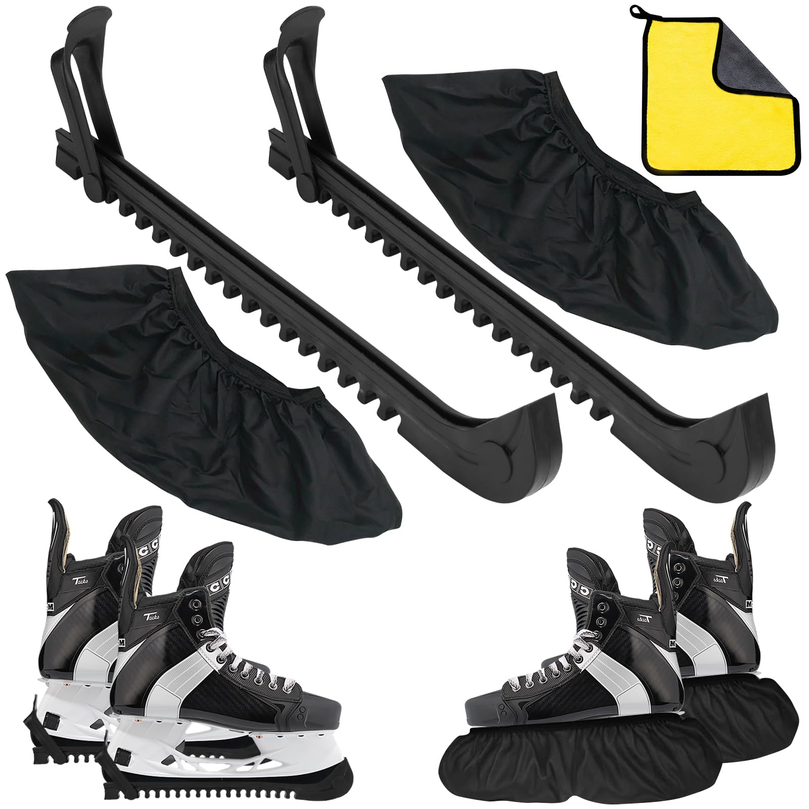 Protège-lames De Patin à Glace Réglables – Matière PXC + Oxford, élastique, Anti-rouille, Pour Hockey, Artistique, Roller, Taille Universelle