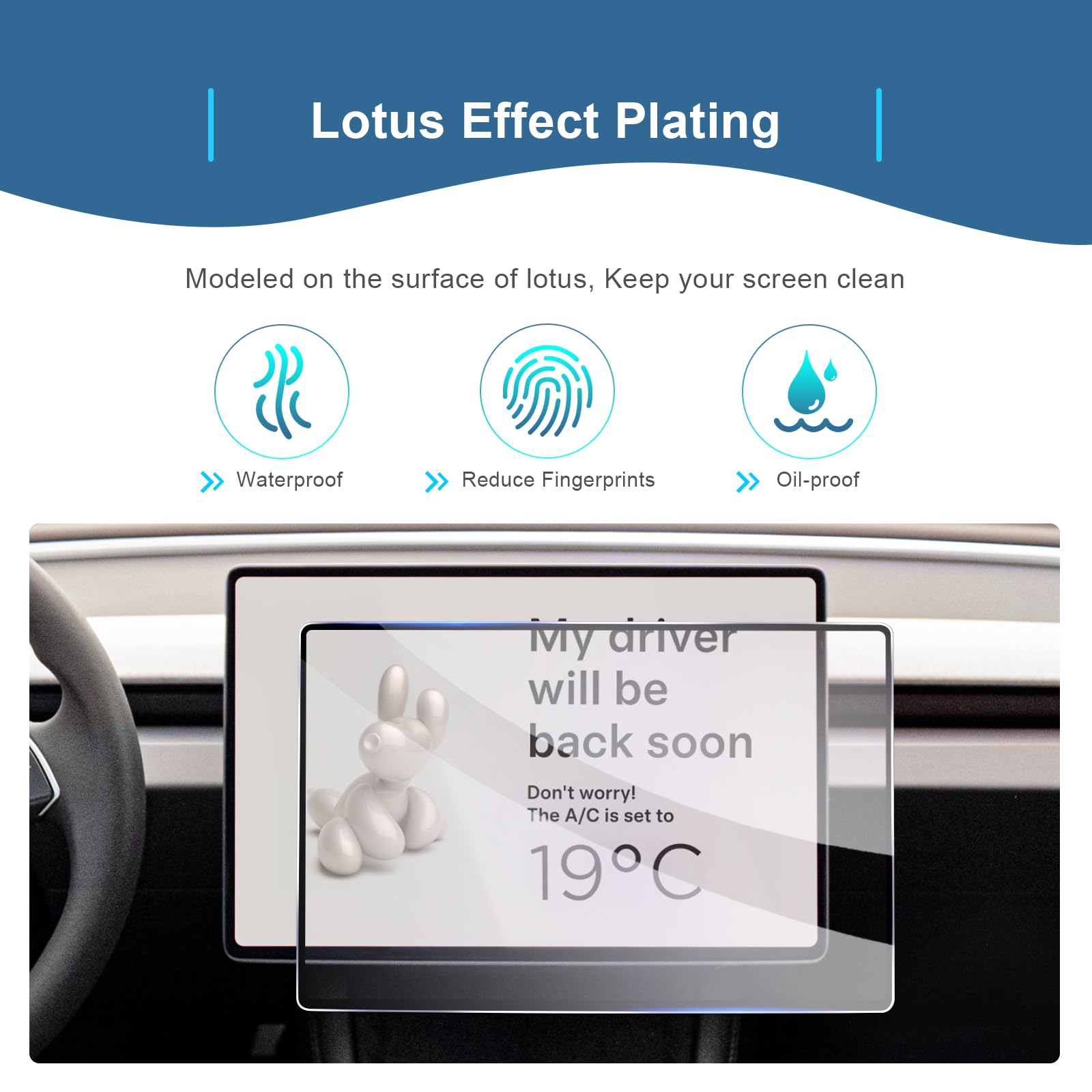 GAFAT 15,4" Tesla Model Y Juniper 2025/ Model 3 Highland 2024 2025 Pellicola Protettiva per Navigazione, Tesla Model Y 2025 TouchScreen Pellicola in Vetro, Antiurto, 9H Anti-Graffio (Non 1 6")