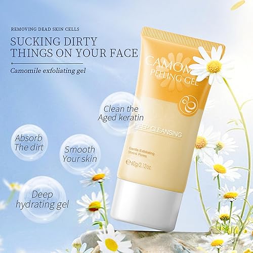 Miniatura 3 de Gel exfoliante de manzanilla de limpieza profunda de poros encogimiento de poros exfoliación suave apretar, hidratar, hidratar, reparar, suavizar,