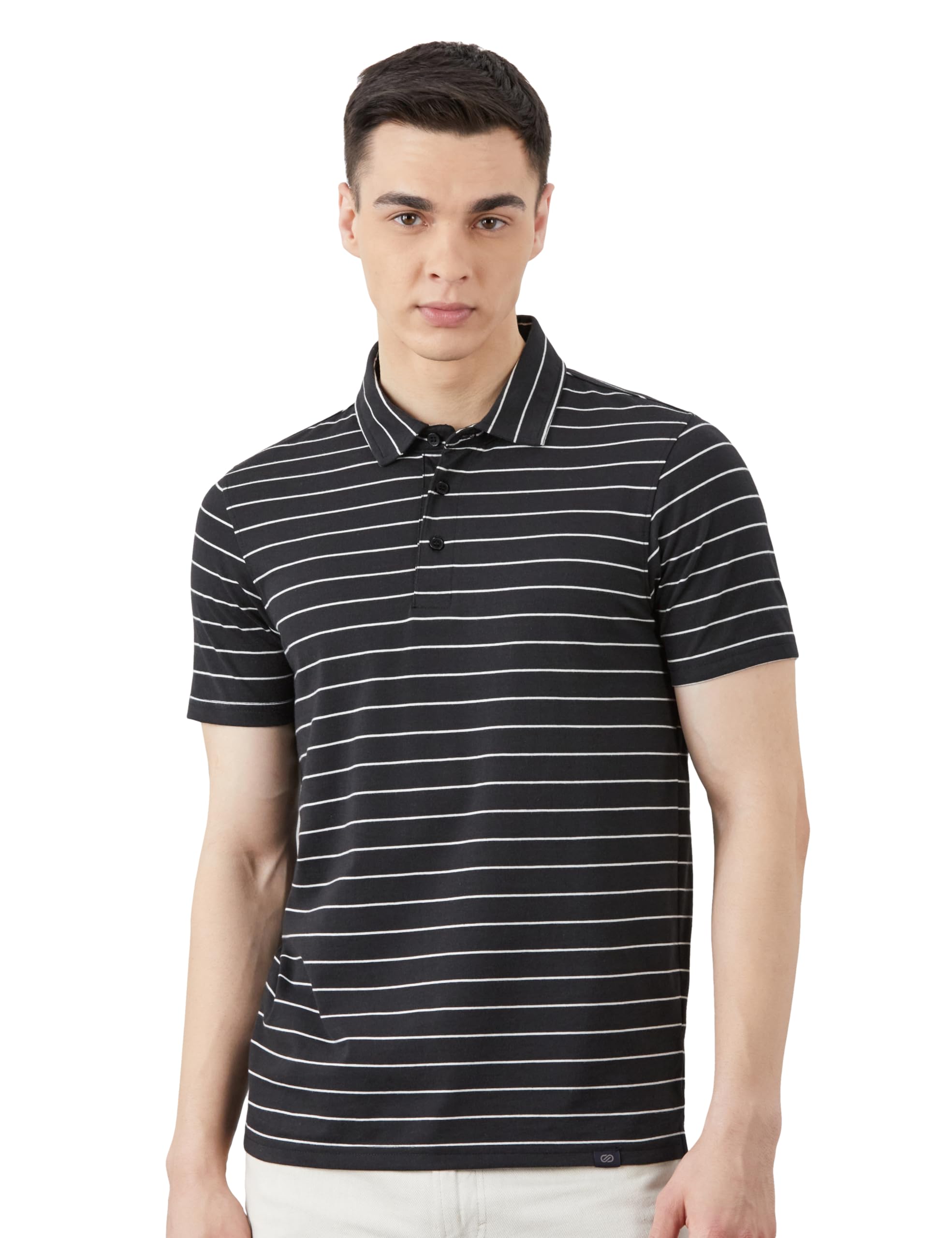 amazon brand - symbol Men's Cotton Rich Striper Polo Collar Striped Tshirts | Half Sleeves-Regular Fit (Available in Plus Sizes)-picture-10