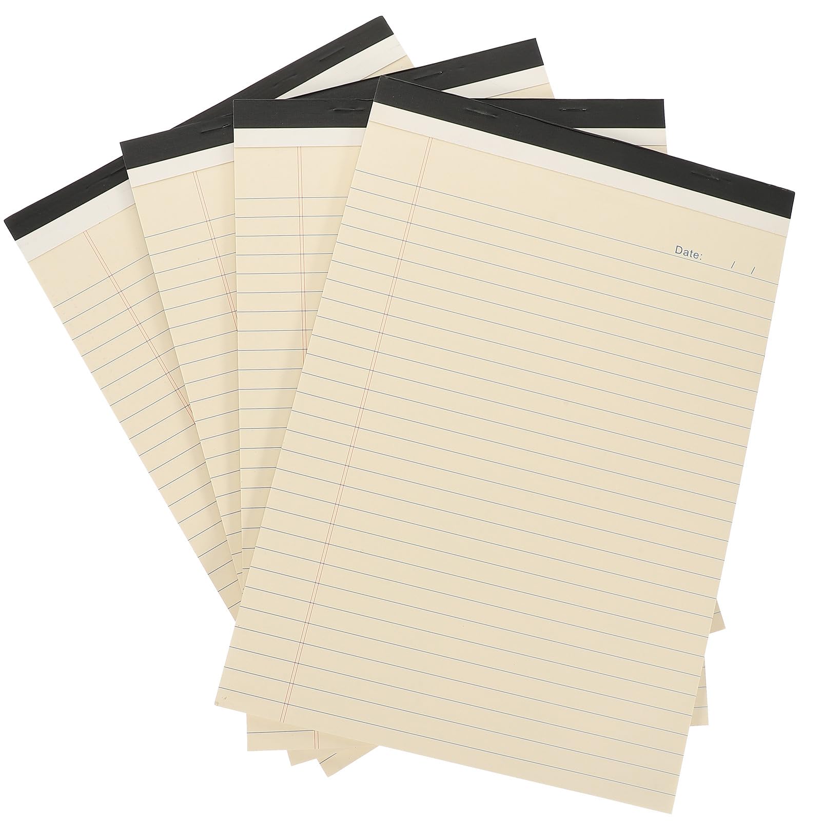 Gadpiparty 4 Pezzi Blocco Note A4 Carta Beige, Quaderno Carta a Righe Spessa e Design senza Data, Comodo per Pianificatore da Scrivania e Note di Studio