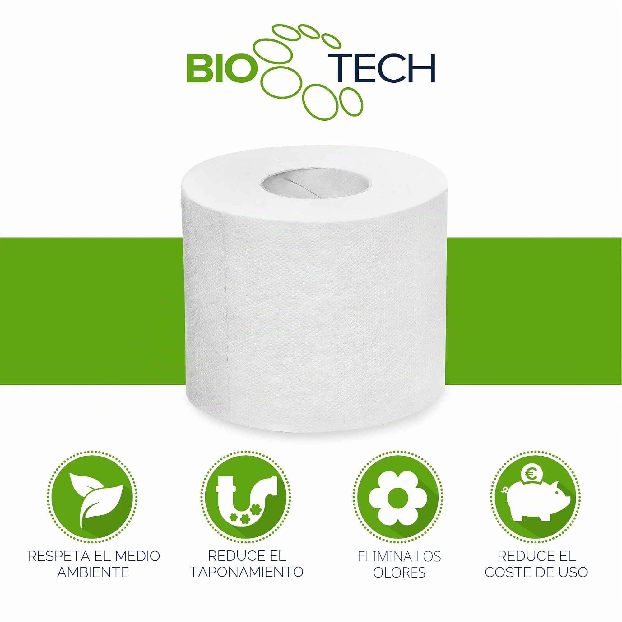 Papernet 411170 Paquete Simple Papel Higiénico Bio Tech- 48 rollos (12 paquetes)