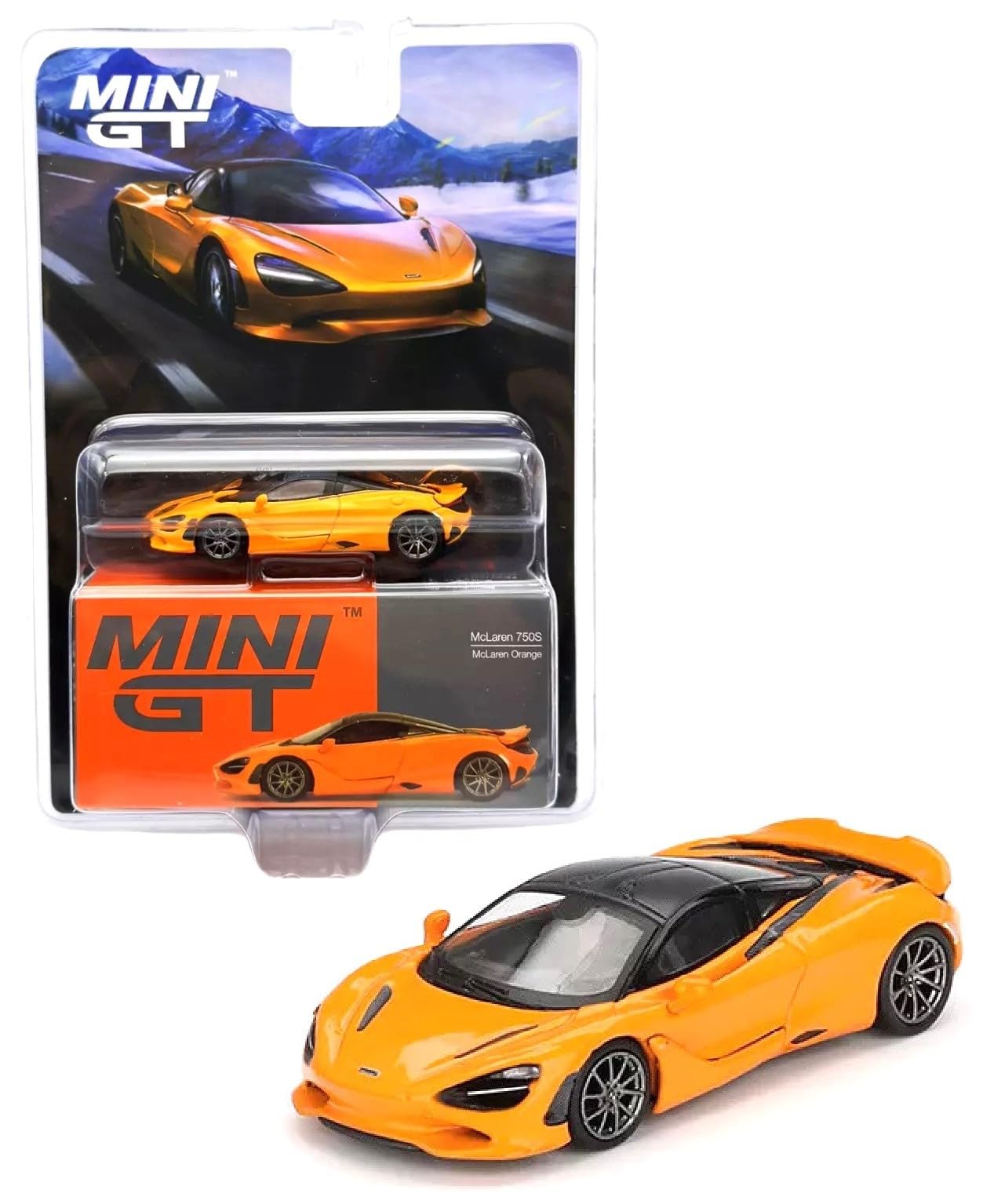 Diecast Collectibles Model Car Compatible with Mini GT 1:64 McLaren 750S McLaren Orange Limited Edition MGT00814