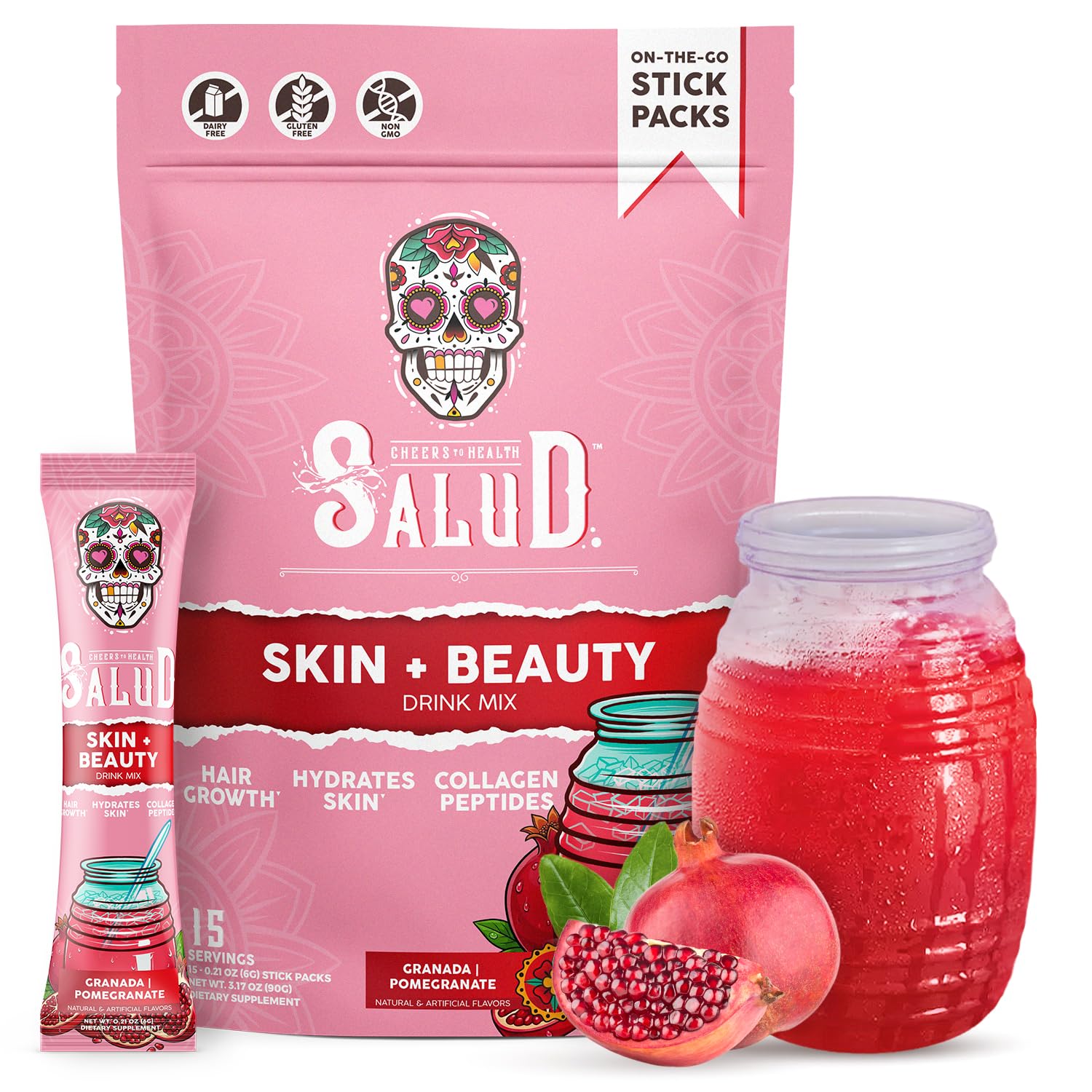 Salud 2-in-1 Skin + Beauty Drink Mix, Strawberry Kiwi — Amazon image 10