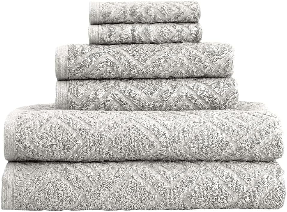 6 Piece Towel Set Bathroom Set Quick Drying Absorbent Bath Towel