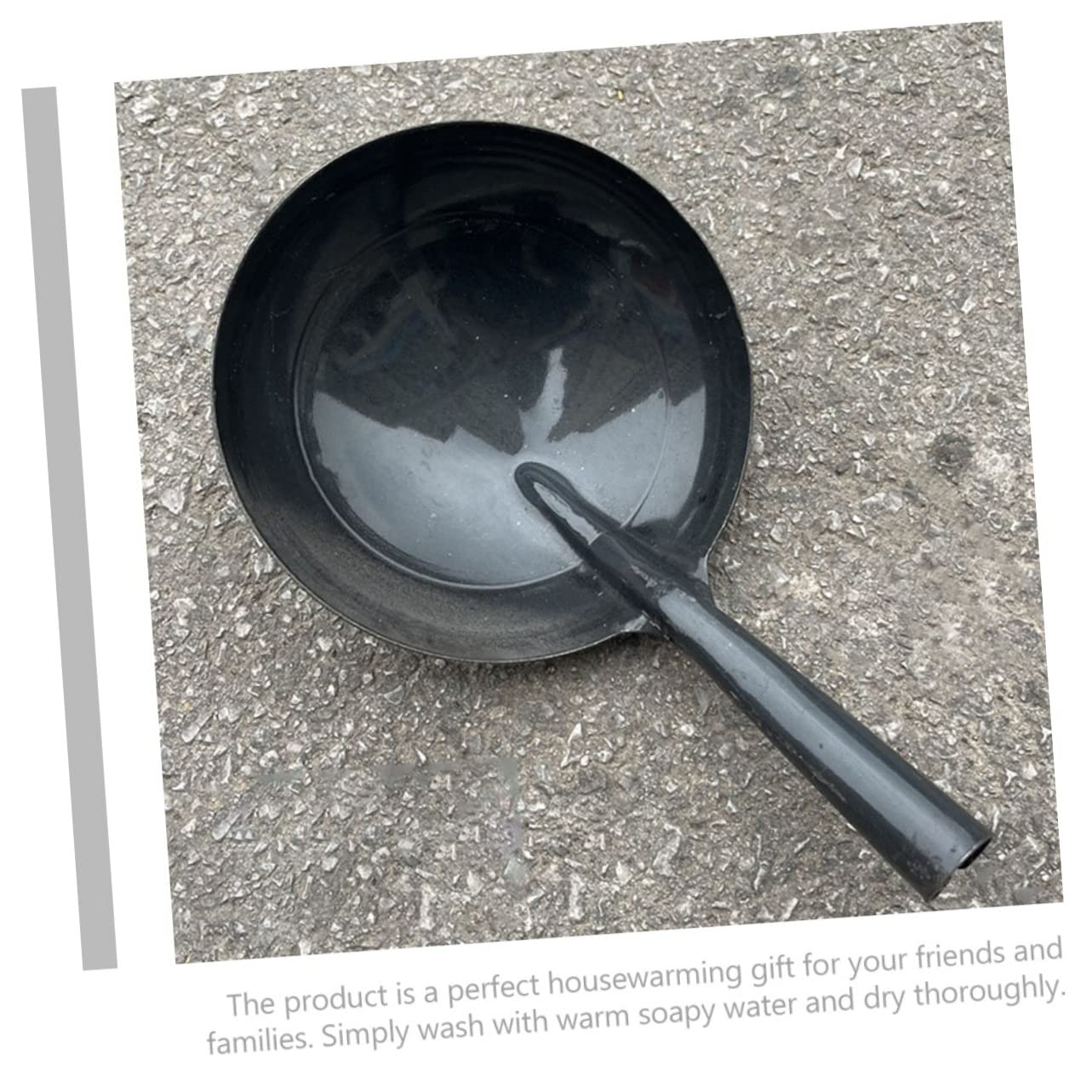 Louche à Eau en Fer Noir, Grosse Capacité, Réutilisable, Cuisine Jardin, Poignée, pour Arroser les Fleurs