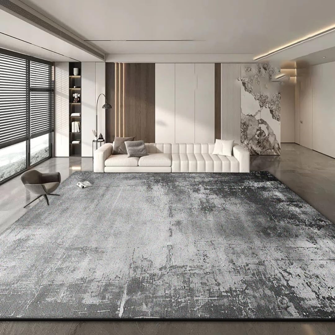 Tapis de chambre abstrait pour creer un coin lecture doux et cocooning au salon