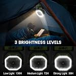 Odoland 30000mAh Camping Fan with LED Lantern, Rechargeable Battery Operated Oscillating Fan with Remote & Hook, Portable Tent Fan with Timer, 4 Speeds for Outdoor Camp RV Jobsite Power Outage, Green