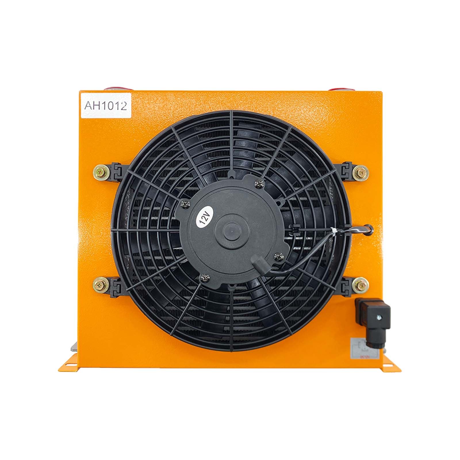 ah1012t-ca industrial hydraulic oil cooler 120w 12vdc 100l/min low noise and power usage, for engineering machinery air cooled oil radiator precise welding & efficient fan