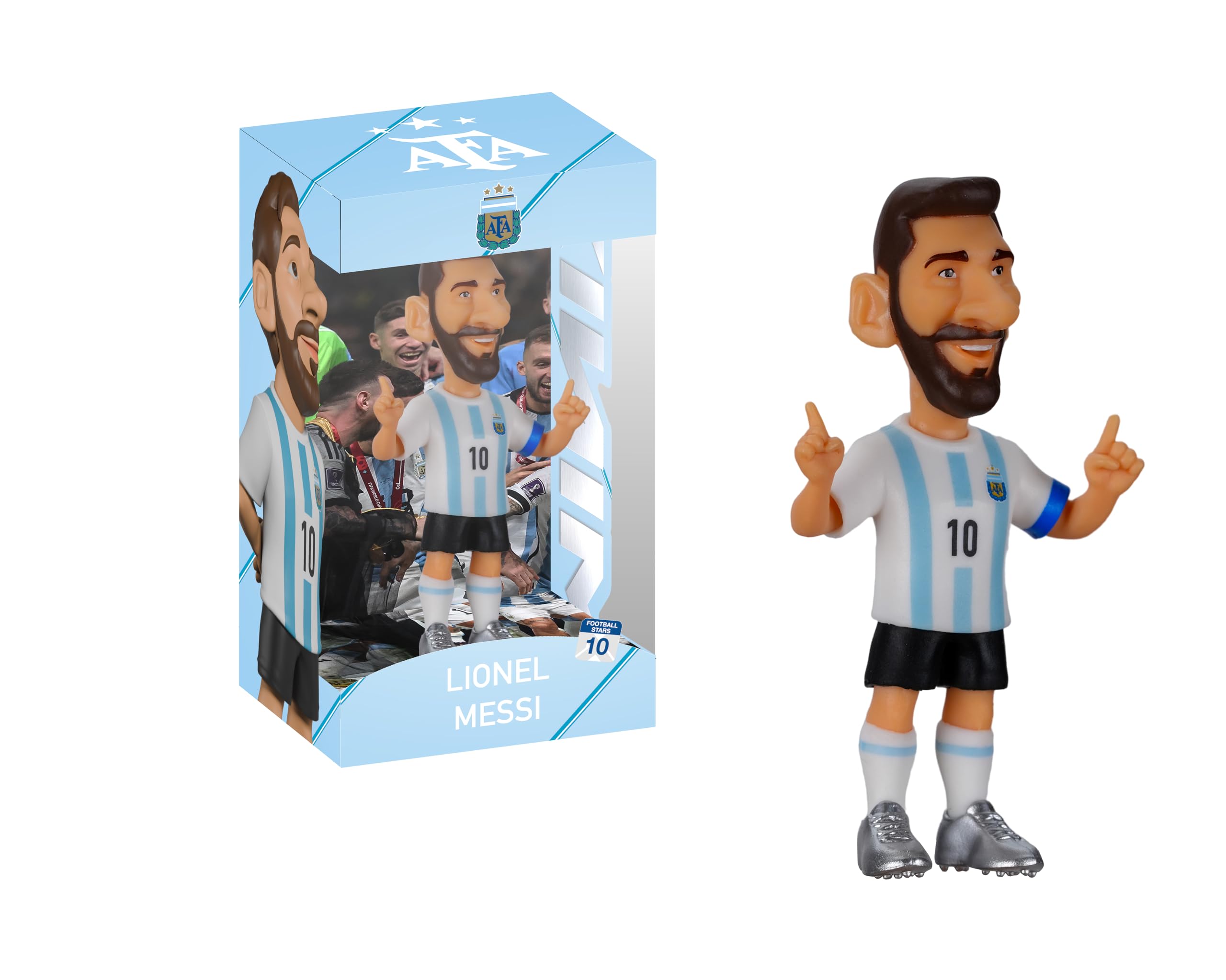 MINIX - Football Stars Mini Format - World Cup - Argentina - Messi - Collectible Figure 7 cm