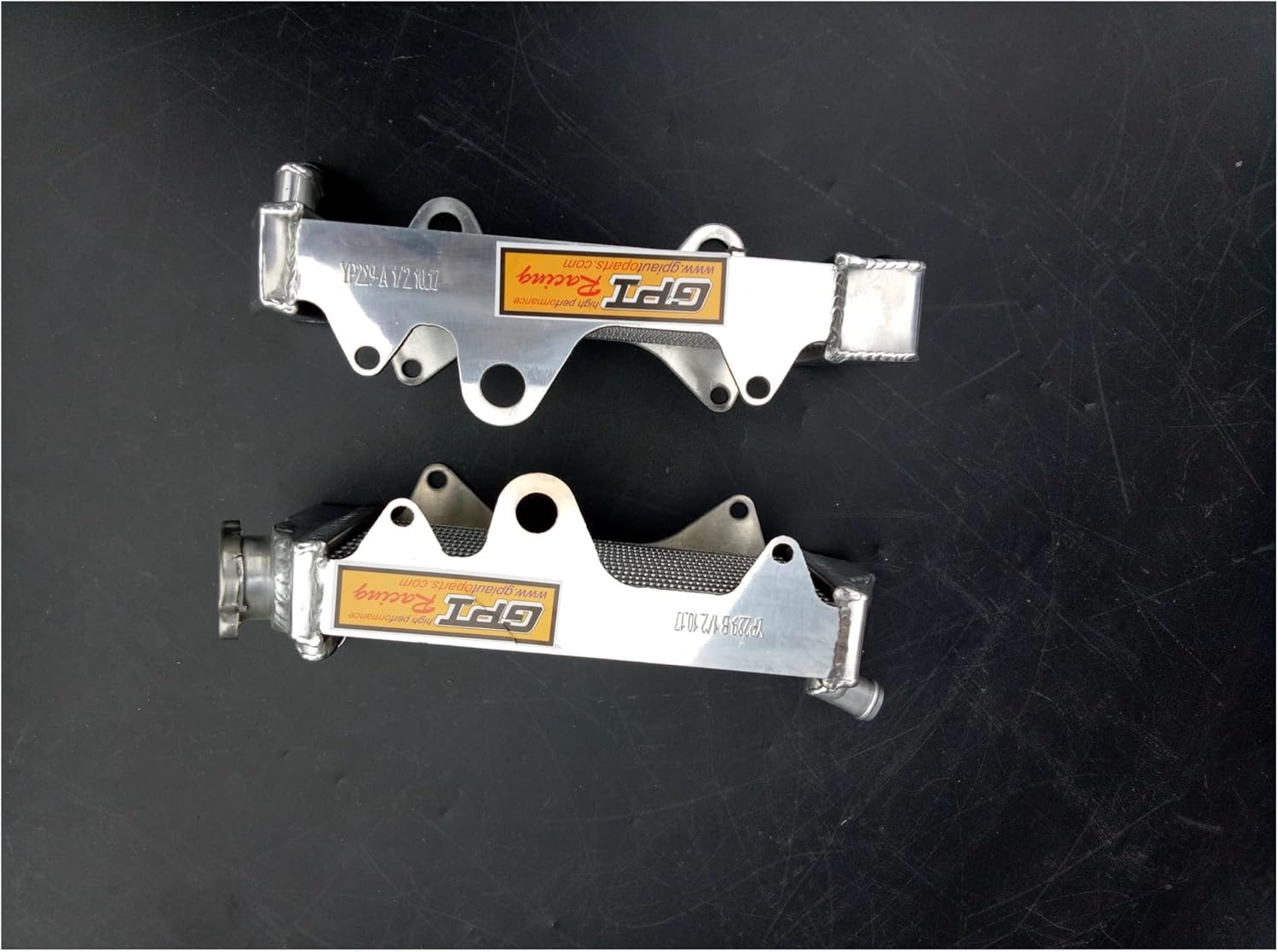 左側 + 右側アルミラジエーター Kawasaki KX250 KX 250 クーラー冷却