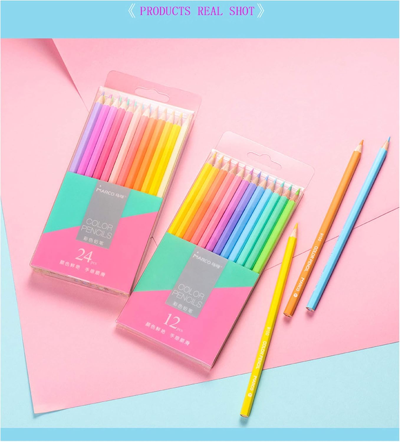 SuoLong 12 Colored Pencils Set - Premium Soft Core 12 Unique Neon Colored Pencils No Duplicates Color Pastel Pencils Set for Adult Coloring Books, Artist Drawing, Sketching, : Arts, Crafts & Sewing