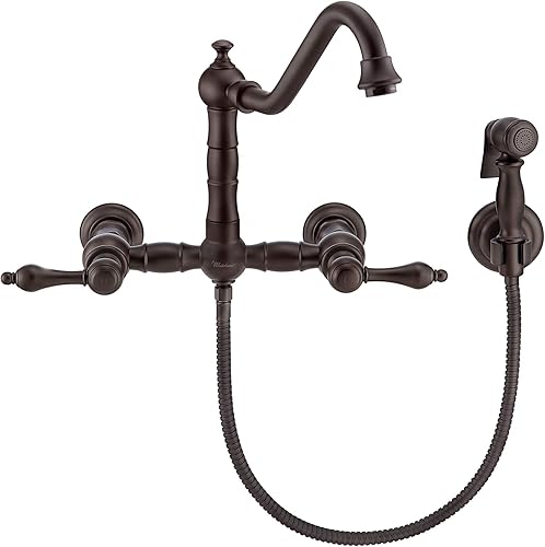 Miniatura 3 de WHKWLV3-9402-NT-BN - Grifo de montaje en pared, níquel cepillado