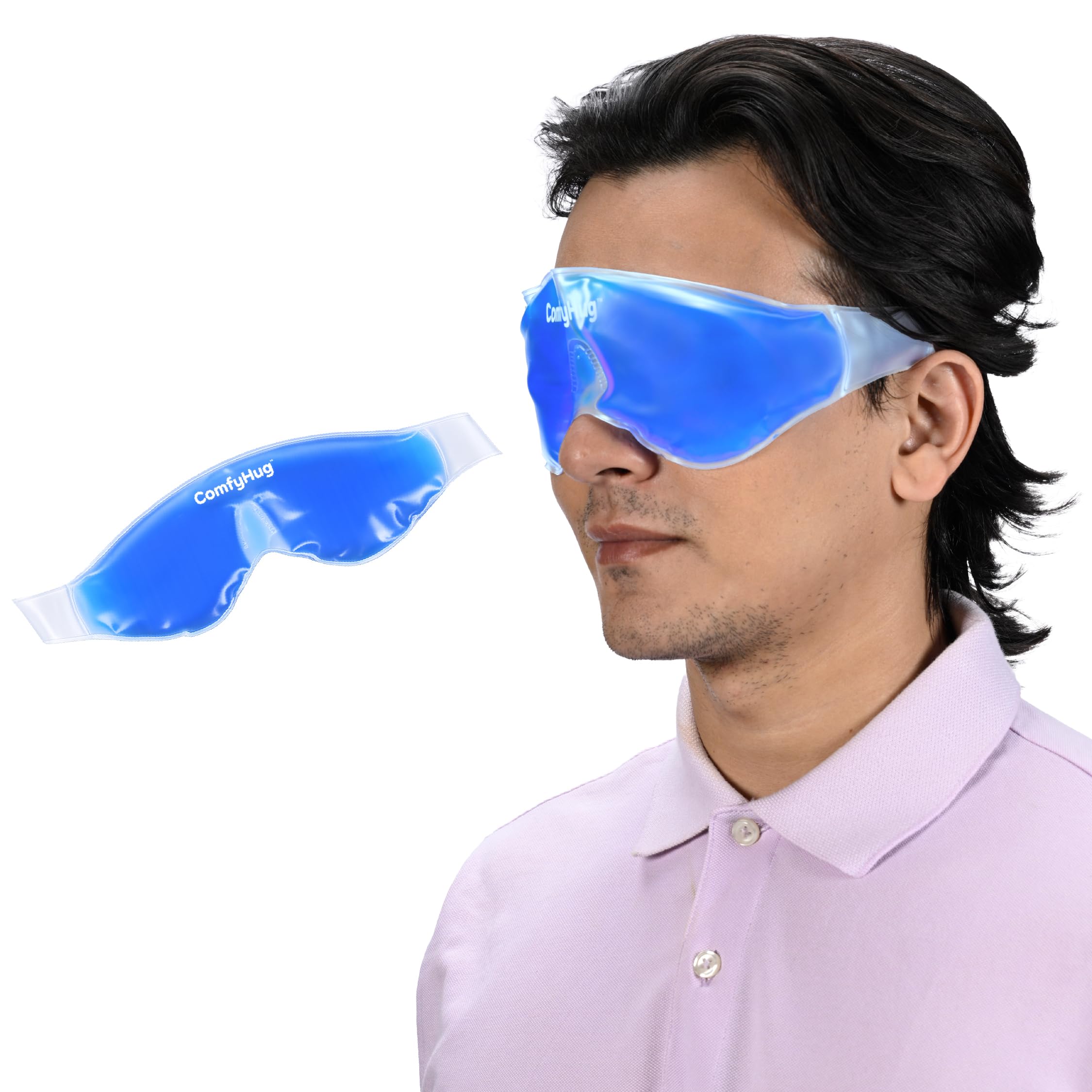 ComfyHug Cooling Gel Eye Mask for Puffy Eyes, Dark Circles & Migraines - Reusable Cold Compress Therapy Pack with Adjustable Strap for Sleep, Headaches & Eye Relaxation (Pack of 1) — Amazon image 11