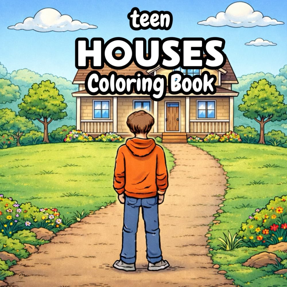 Teen Houses Coloring Book: From Cozy Cottages to Dream Homes