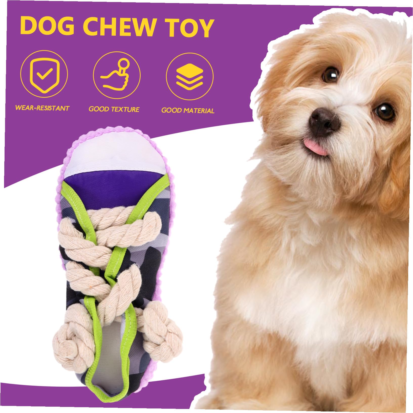 Alasum Jouet Couineur Chiots pour et Facile à Nettoyer Corde en Coton à Mâcher et Jouer pour Chiens de Chaussure Chiens Moyens