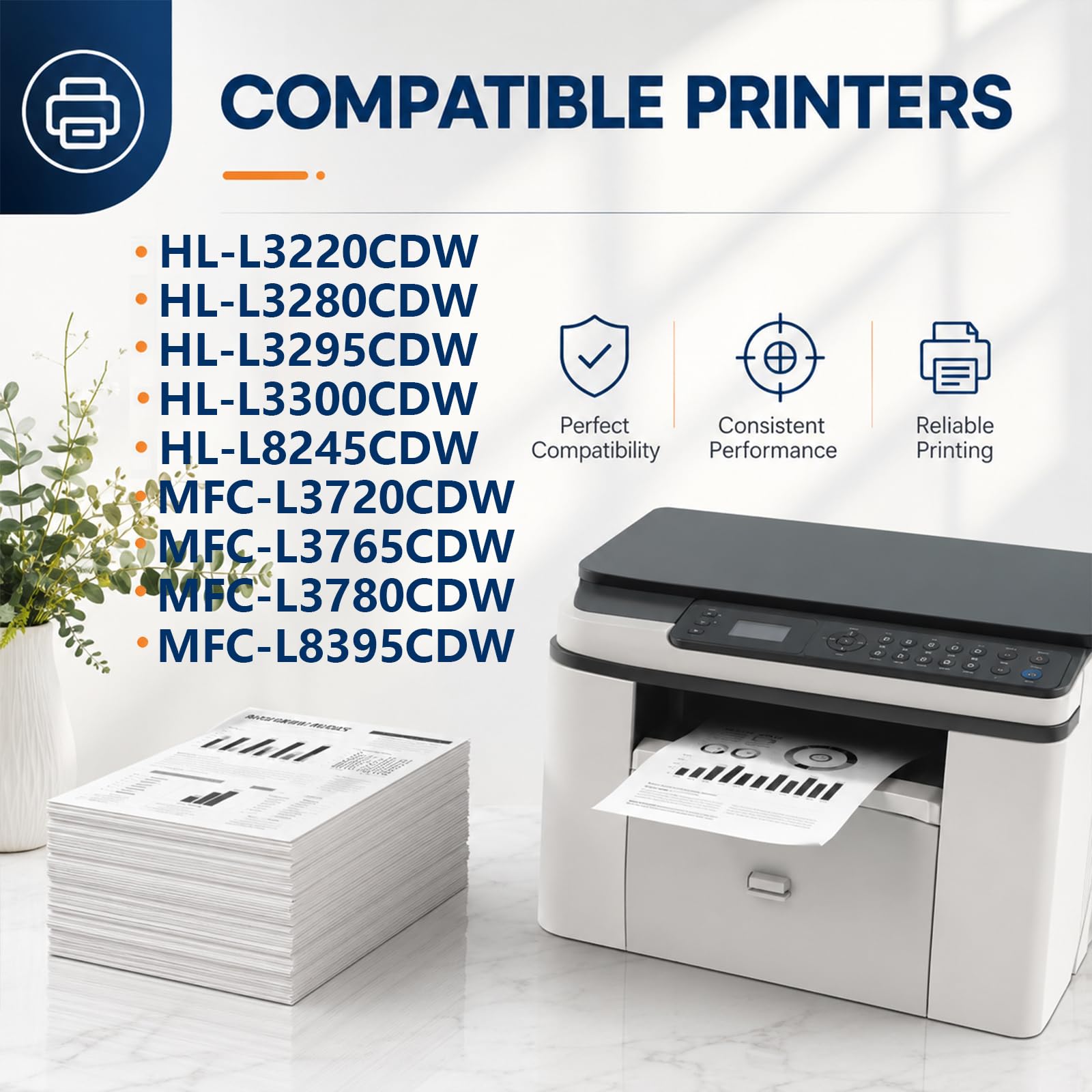 Cartuccia di toner TN229 229, sostituzione ad alta resa per stampante Brother LaserJet HL-L3280cDW L3220cW L8245CDW L3295CDW L3300CDW, colori ricchi