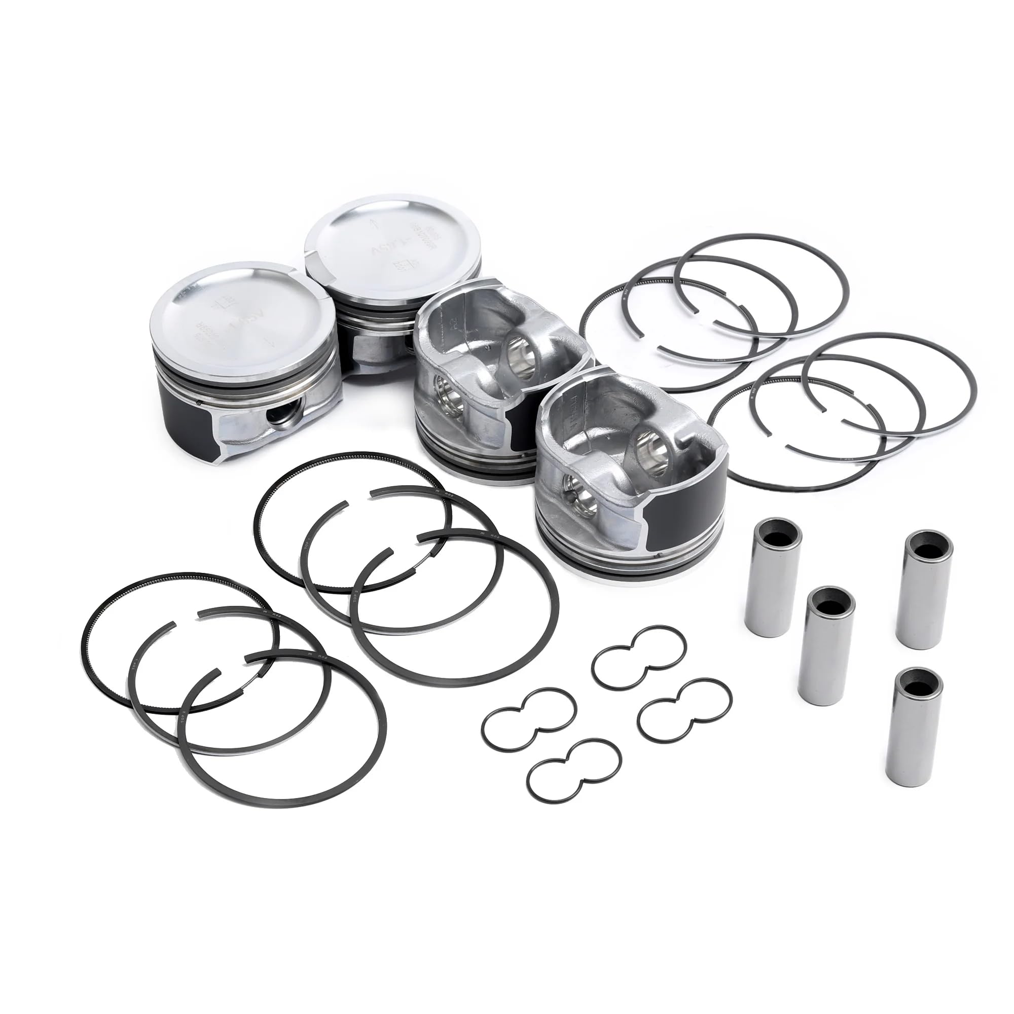 Compatible with A4 TT Beetle MK4 B5 1.8T 06A198151B Engine Pistons and Rings Set 06B 107 065 N 4 Piece STD